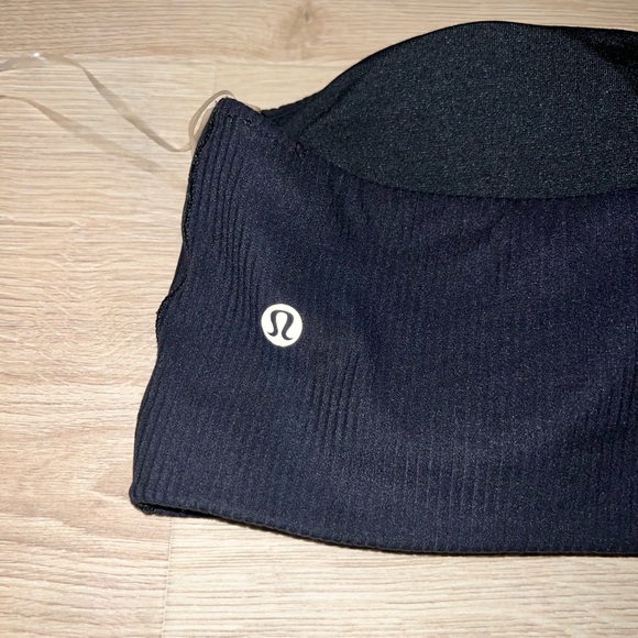 Lululemon Ribbed Nulu Asymmetrical Yoga Bra in Black - Picture 6 of 11